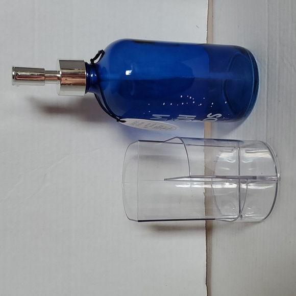 Pump Dispenser Clear Vanity Organizer Soap Lotion Tooth Makeup Brush CONTAINER - Picture 4 of 12